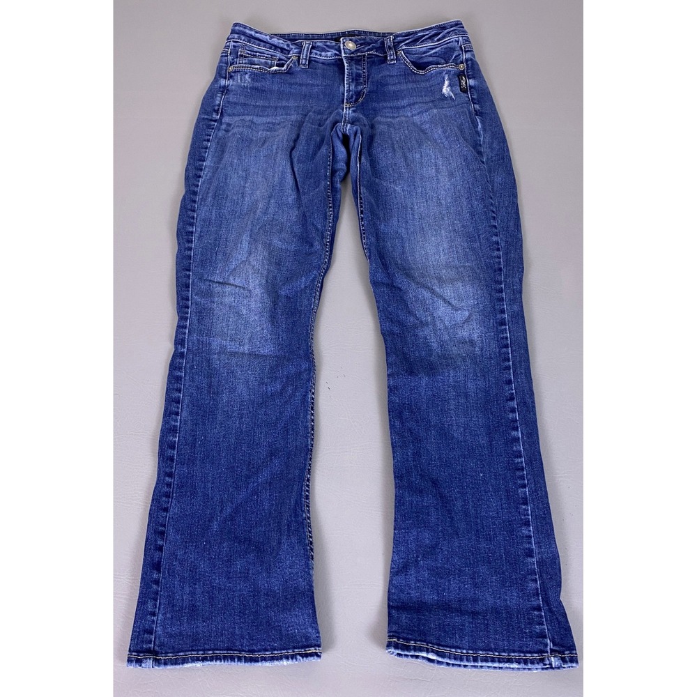 Silver Jeans Slim‎ Bootcut Jeans Women's 30x31 Blue Denim Distressed Stretch